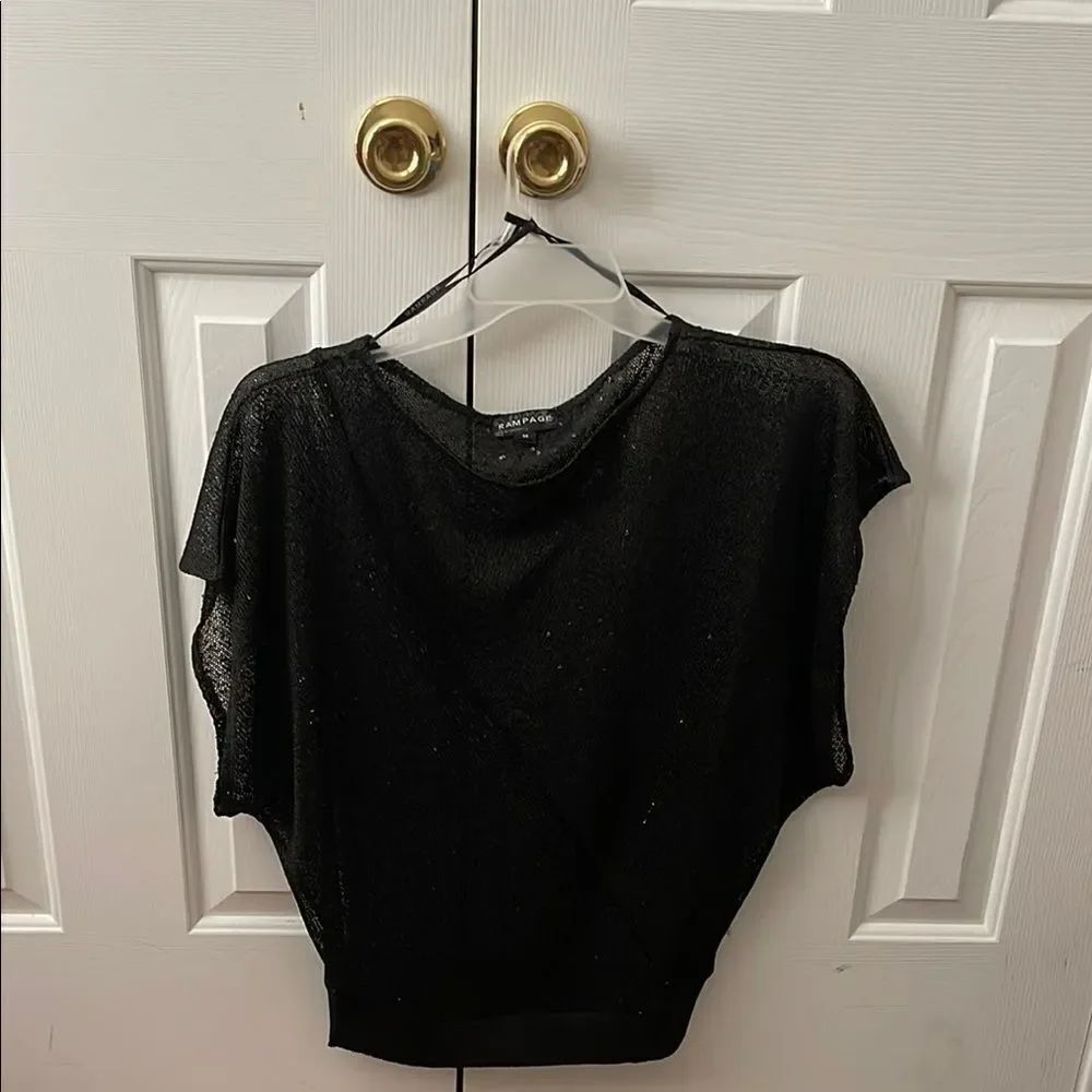 Black Sheer Top